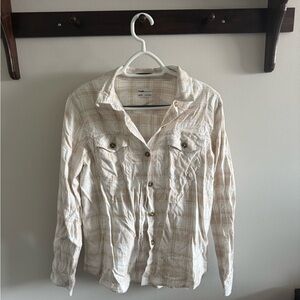 Frank by frank and Oak Light Beige Checkered Shirt